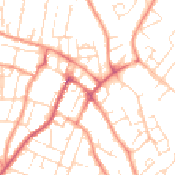 Daytime road noise heatmap for NG15 7HD