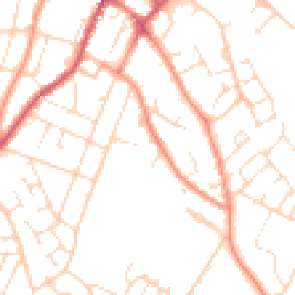 Daytime road noise heatmap for NG15 7RD