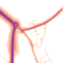 Daytime road noise heatmap for NG15 8AU