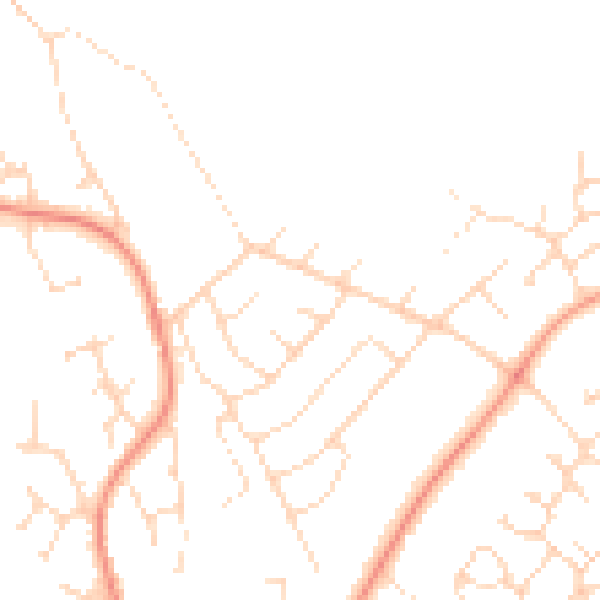 Daytime road noise heatmap for NG15 8DF