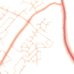 Daytime road noise heatmap for NG15 8HB
