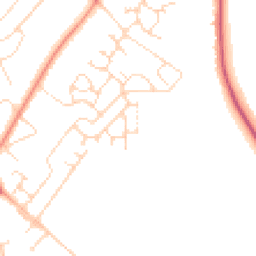 Daytime road noise heatmap for NG15 8JB