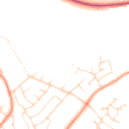 Daytime road noise heatmap for NG15 8LE