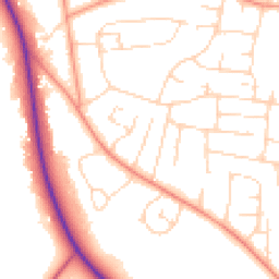 Daytime road noise heatmap for NG15 9AF