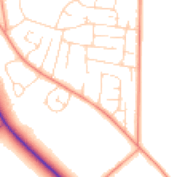 Daytime road noise heatmap for NG15 9AZ