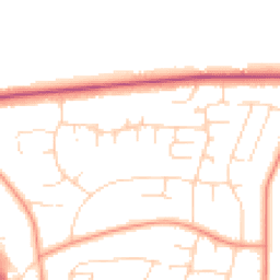 Daytime road noise heatmap for NG15 9EP