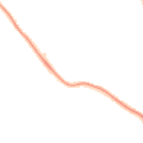 Night-time road noise heatmap for NG16 1LE