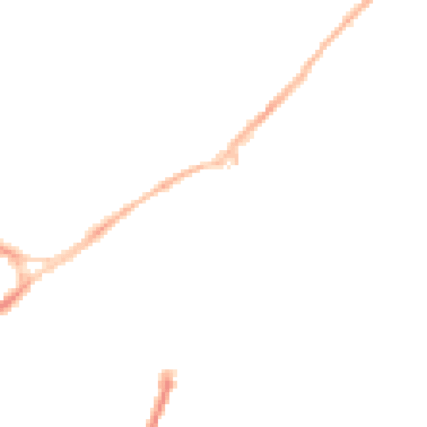 Night-time road noise heatmap for NG17 1AE