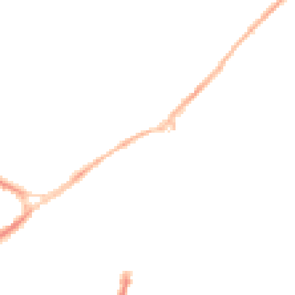 Night-time road noise heatmap for NG17 1AR