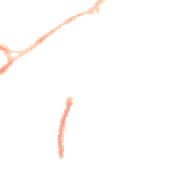 Night-time road noise heatmap for NG17 1BS