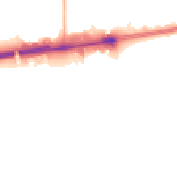 Night-time road noise heatmap for NG17 1BX