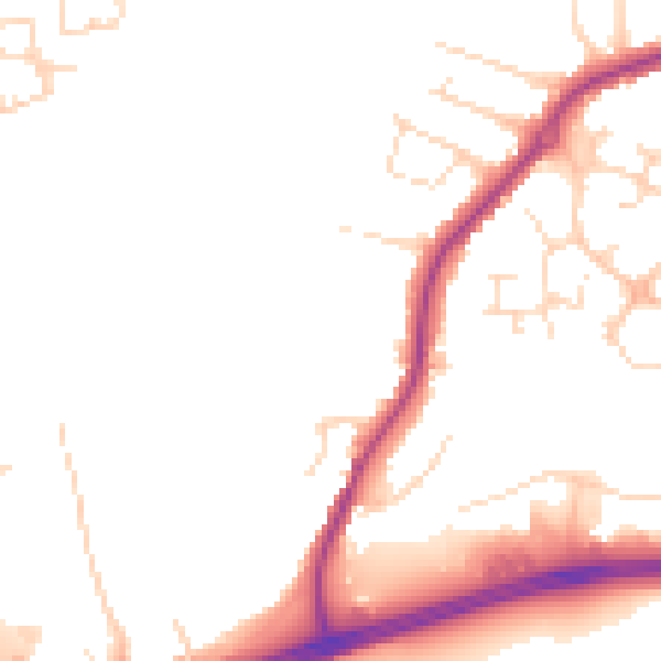 Daytime road noise heatmap for NG17 1DF
