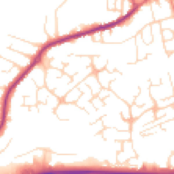Daytime road noise heatmap for NG17 1LU