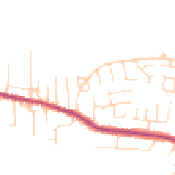 Daytime road noise heatmap for NG17 2GL