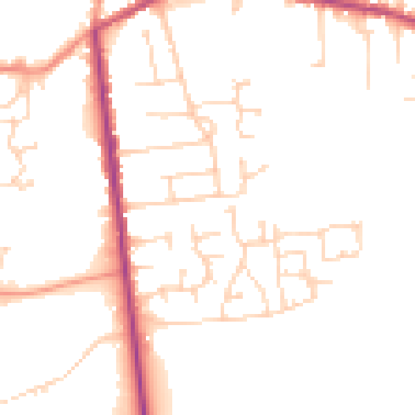 Daytime road noise heatmap for NG17 2JH