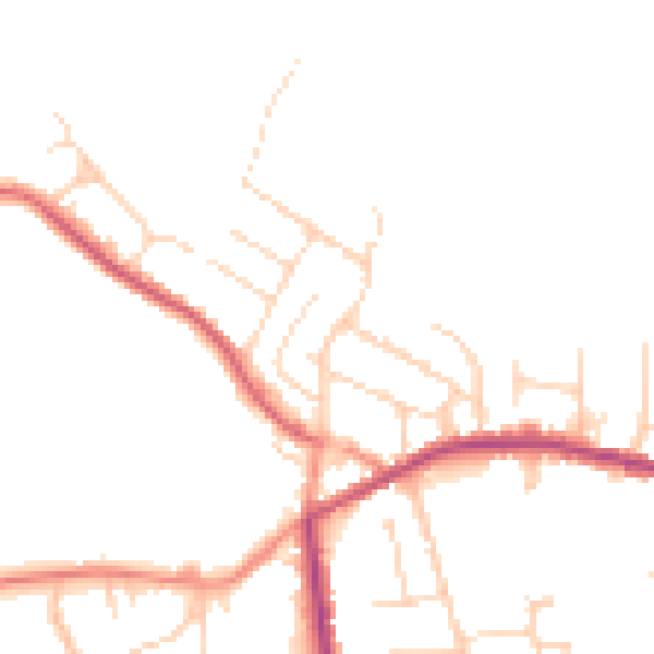 Daytime road noise heatmap for NG17 2LG