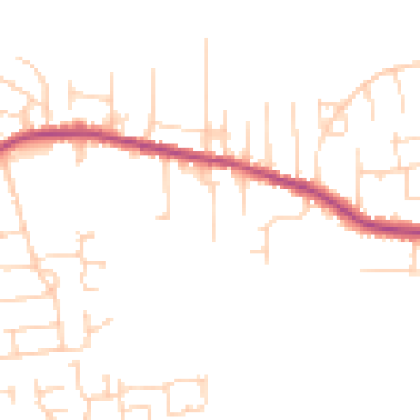 Daytime road noise heatmap for NG17 2NP