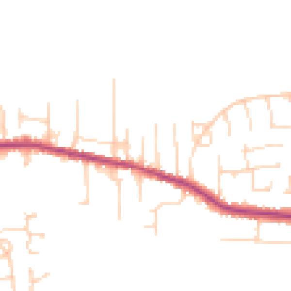 Daytime road noise heatmap for NG17 2NX