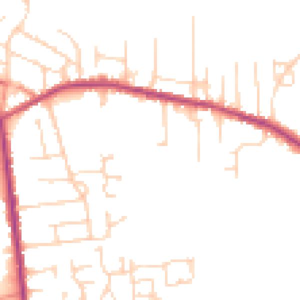 Daytime road noise heatmap for NG17 2PF