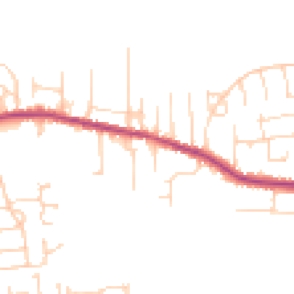 Daytime road noise heatmap for NG17 2PT
