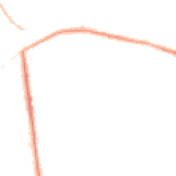 Night-time road noise heatmap for NG17 2QL