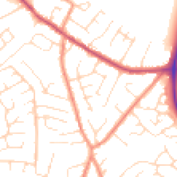 Daytime road noise heatmap for NG17 3DQ
