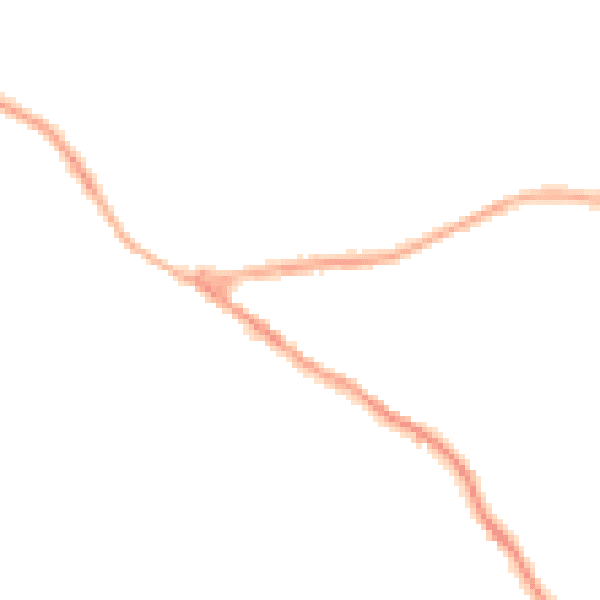 Night-time road noise heatmap for NG17 3GB