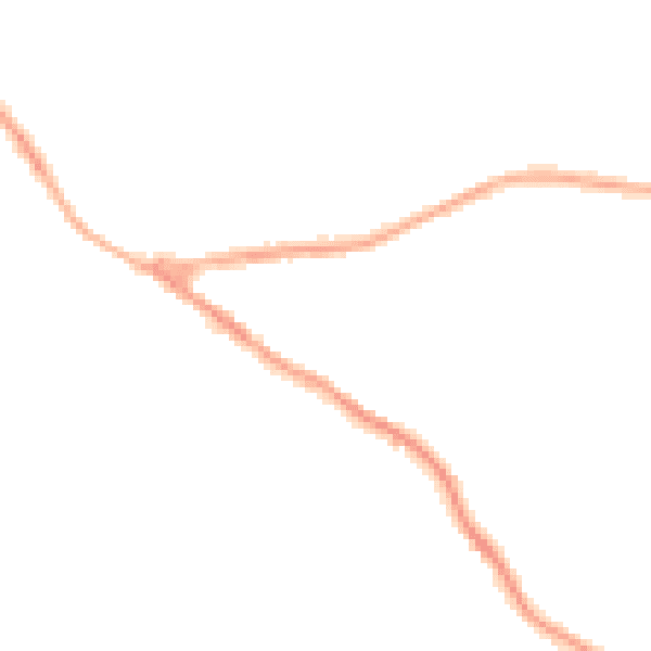 Night-time road noise heatmap for NG17 3GE