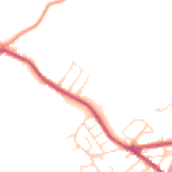 Daytime road noise heatmap for NG17 3HH