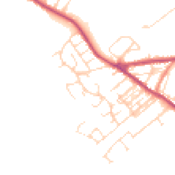 Daytime road noise heatmap for NG17 3HT