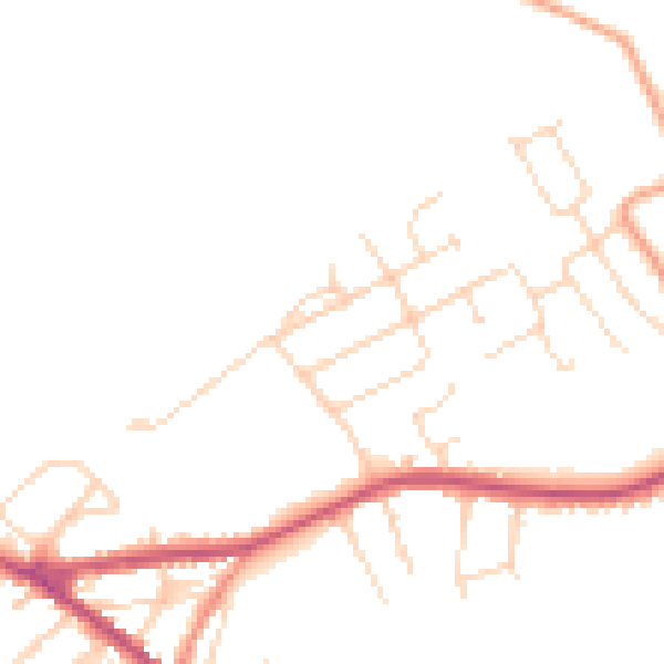 Daytime road noise heatmap for NG17 3JU