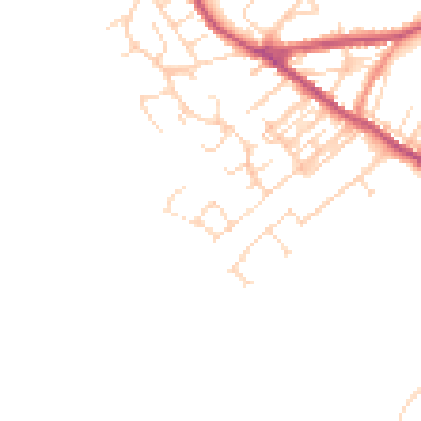 Daytime road noise heatmap for NG17 3LP