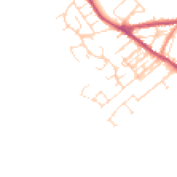 Daytime road noise heatmap for NG17 3LQ