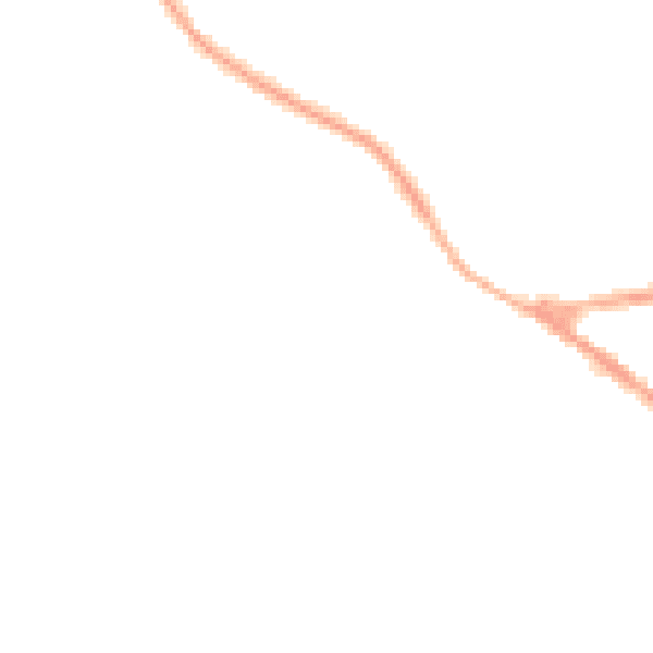 Night-time road noise heatmap for NG17 3NE