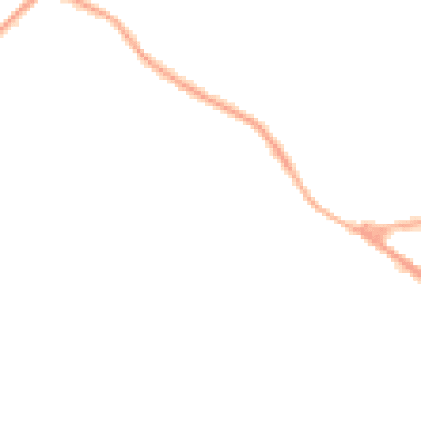 Night-time road noise heatmap for NG17 3NG
