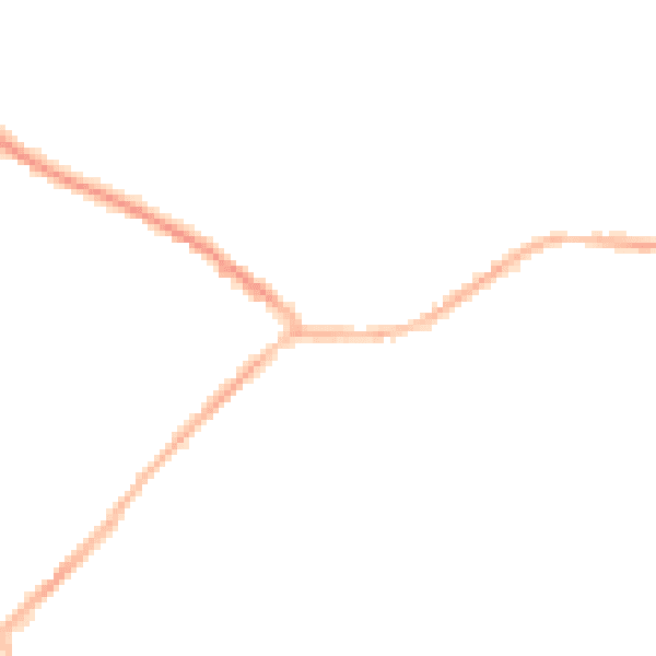 Night-time road noise heatmap for NG17 4EL
