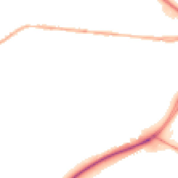 Night-time road noise heatmap for NG17 4NB