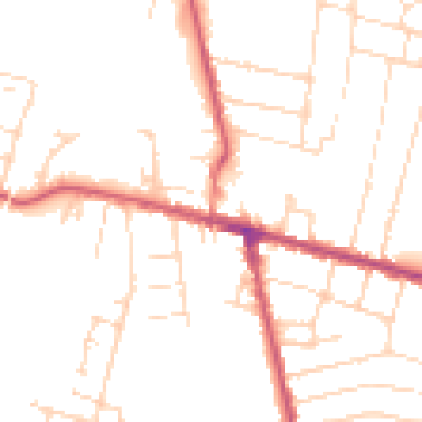 Daytime road noise heatmap for NG17 7AL