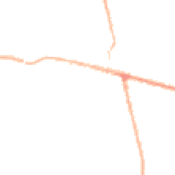 Night-time road noise heatmap for NG17 7DL