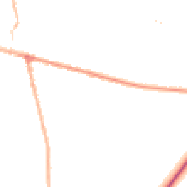 Night-time road noise heatmap for NG17 7EA