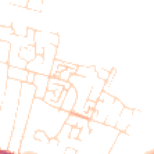 Daytime road noise heatmap for NG17 7HF