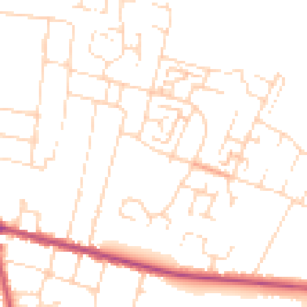 Daytime road noise heatmap for NG17 7NH