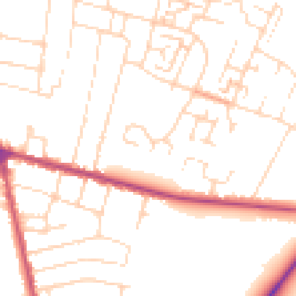 Daytime road noise heatmap for NG17 7RH
