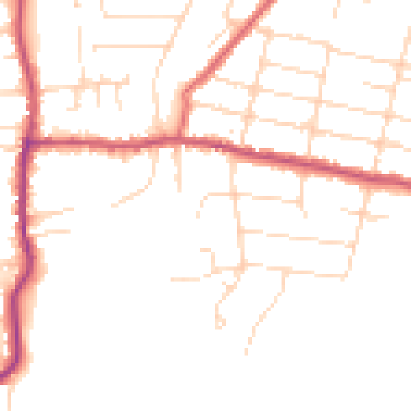 Daytime road noise heatmap for NG17 8BP