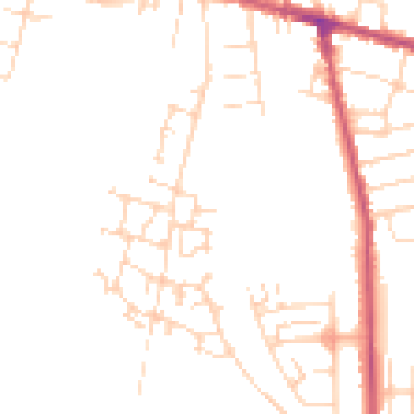 Daytime road noise heatmap for NG17 8RX