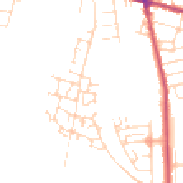 Daytime road noise heatmap for NG17 8SL