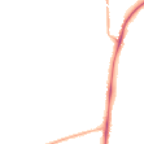 Night-time road noise heatmap for NG17 9DL
