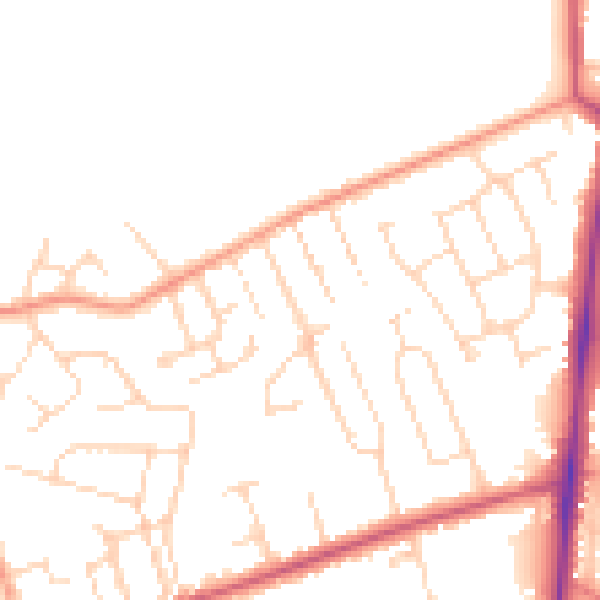 Daytime road noise heatmap for NG17 9EB