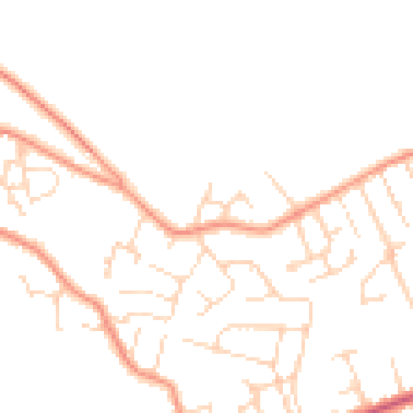 Daytime road noise heatmap for NG17 9EP