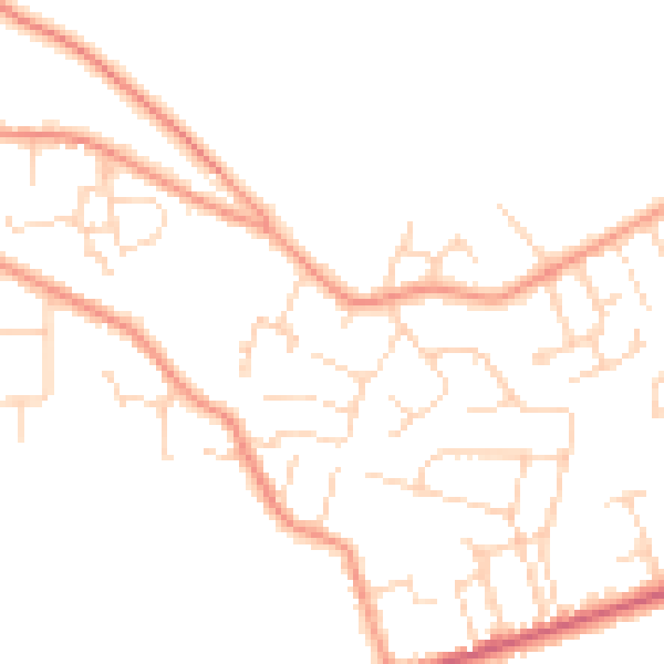 Daytime road noise heatmap for NG17 9ET